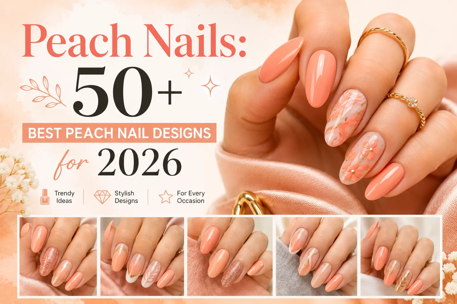 Best Peach Nail Designs