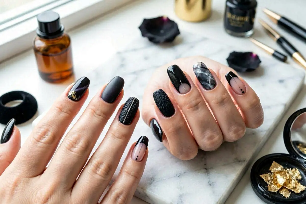 Black Nail Art Ideas