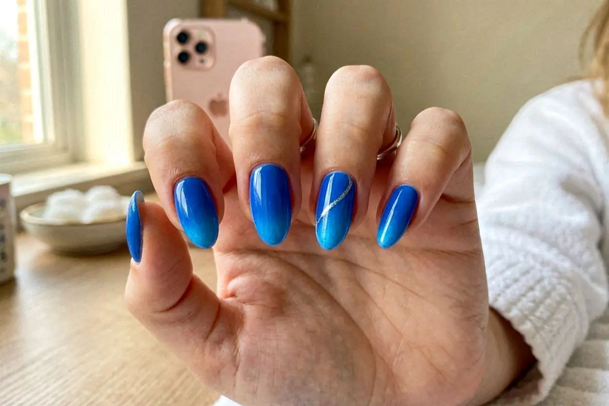Blue Nails Trending on Social Media Right Now