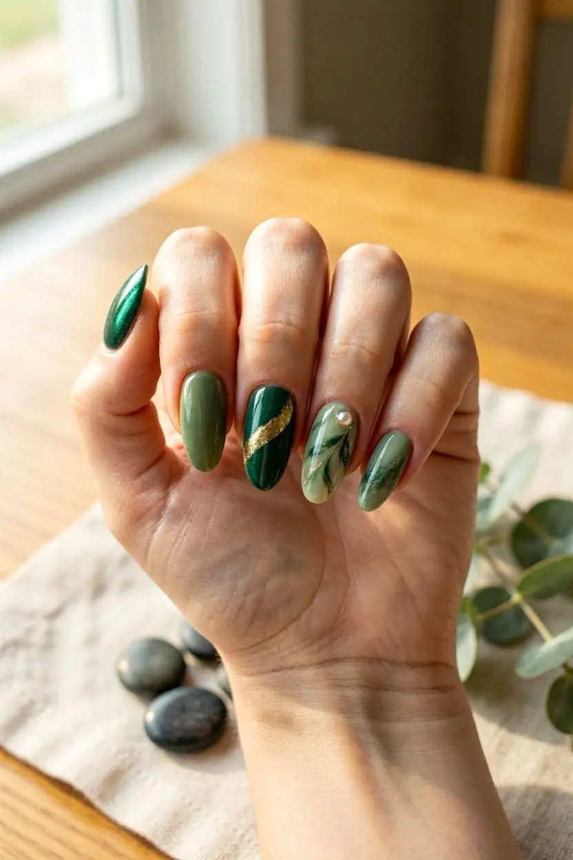 Bold & Statement Green Nail Designs