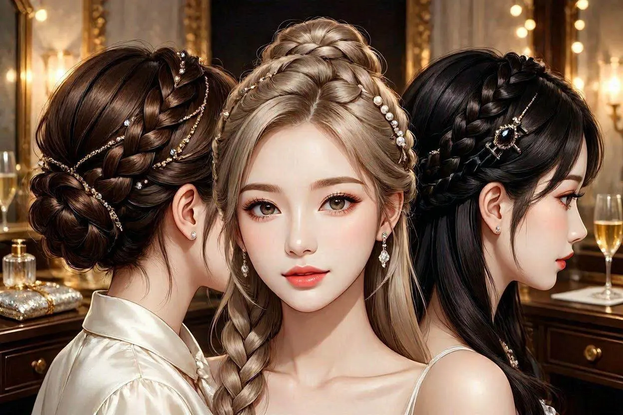Braided Updo Party Ideas for Long Hair