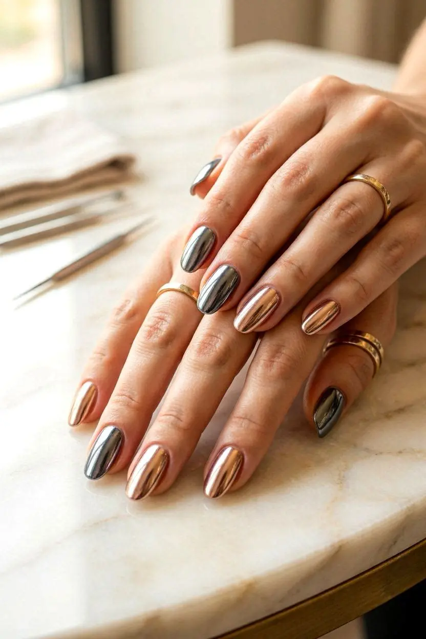 CHROME & METALLIC EDGE NAILS