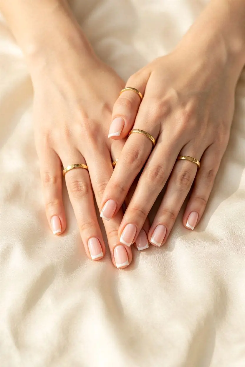 CLASSY SHORT NAIL DESIGNS FRENCH TIP