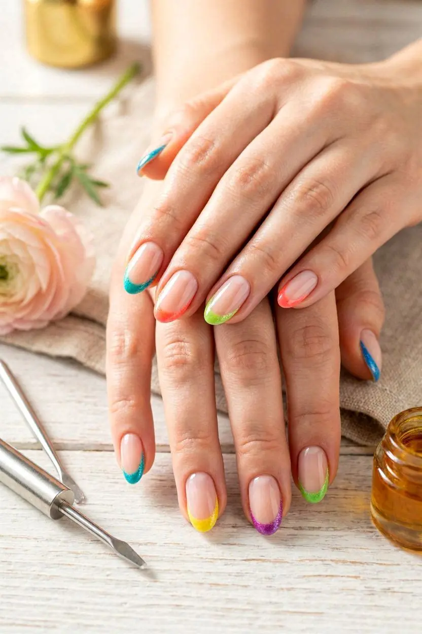 COLORFUL & VIBRANT EDGE NAILS
