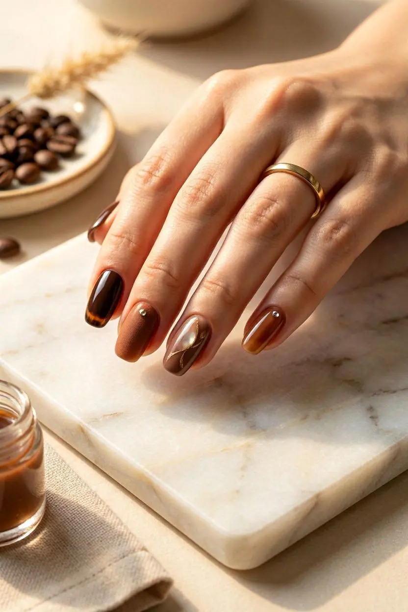 Classy Nail Designs: 75+ Elegant Ideas for Every Shape, Season & Style in 2026 5 Classy Brown Nail Designs