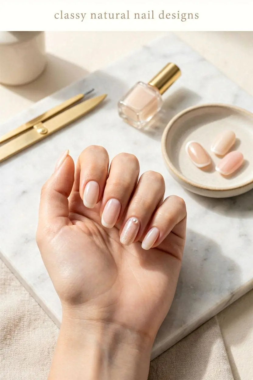 Classy Nail Designs: 75+ Elegant Ideas for Every Shape, Season & Style in 2026 18 Classy Natural Nail Designs