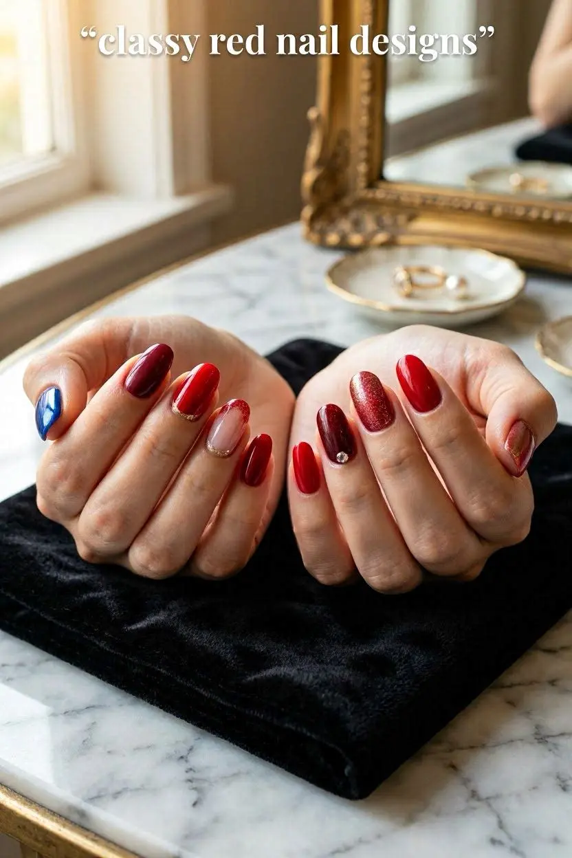 Classy Nail Designs: 75+ Elegant Ideas for Every Shape, Season & Style in 2026 4 Classy Red Nail Designs