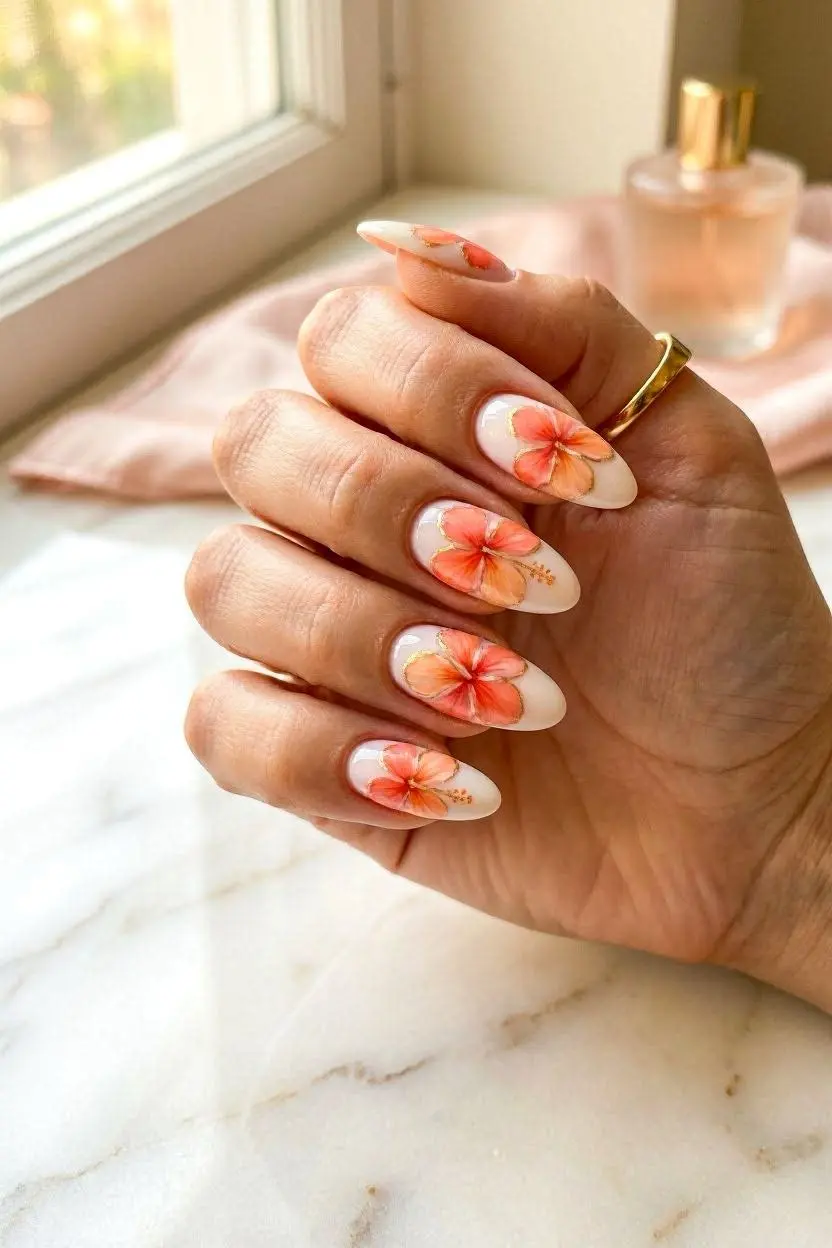 Coral Nail Art Ideas