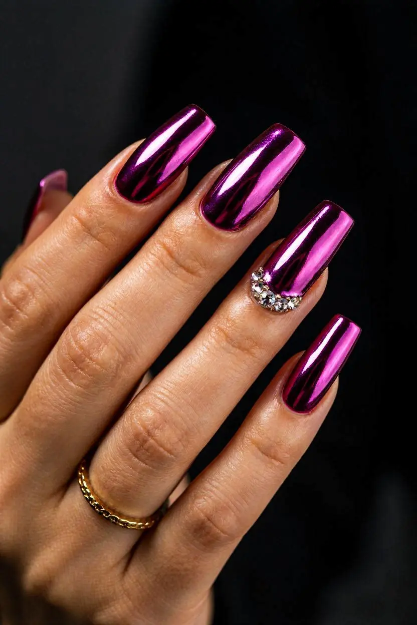 Creative Fuchsia Nail Art Designs