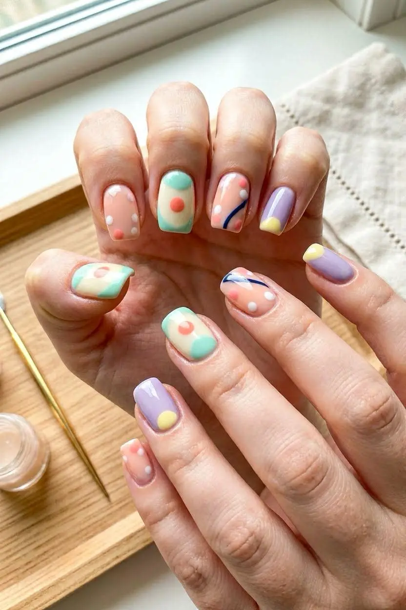Cute Polka Dot Nail Designs