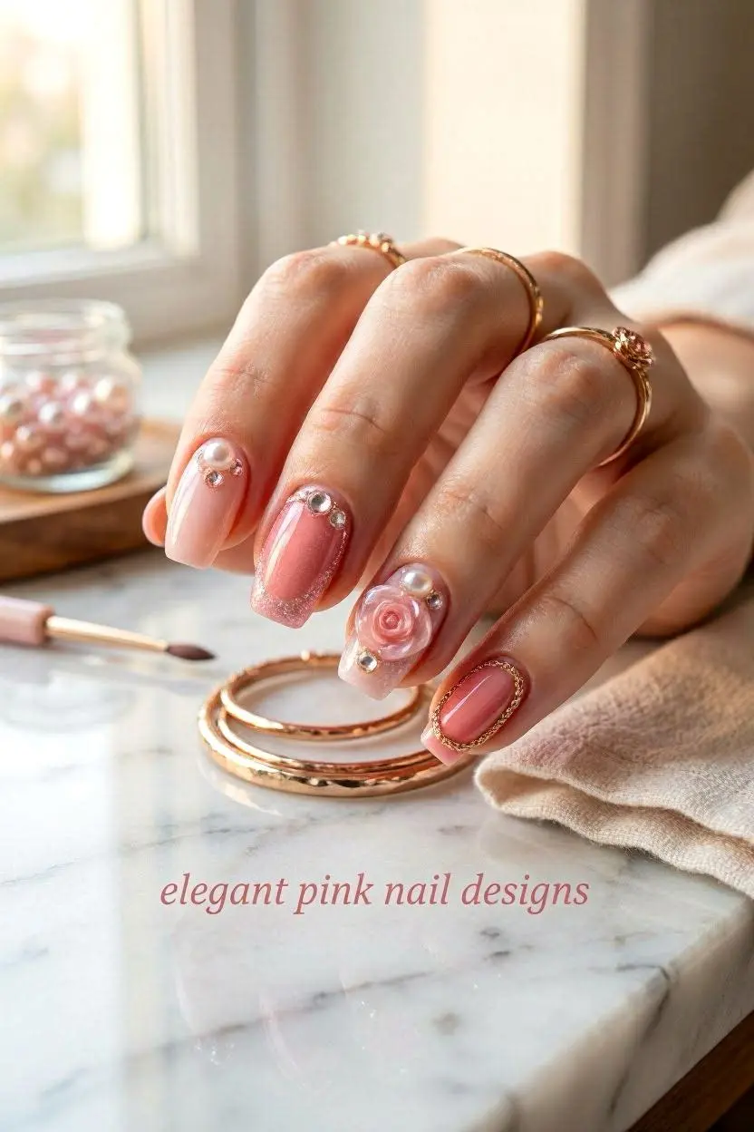 Elegant Pink Nail Designs