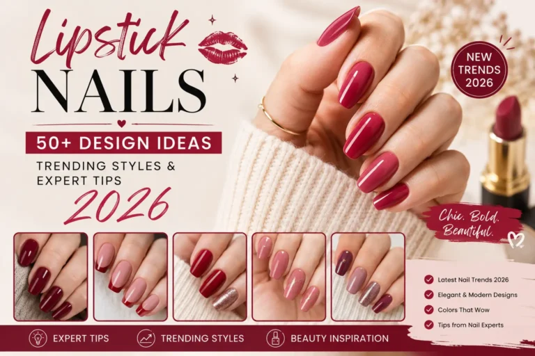 Lipstick Nails Design Ideas