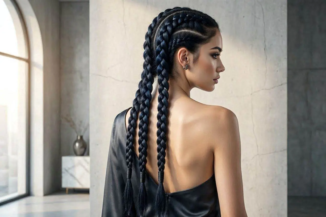 Long Edgy Braids hairstyle