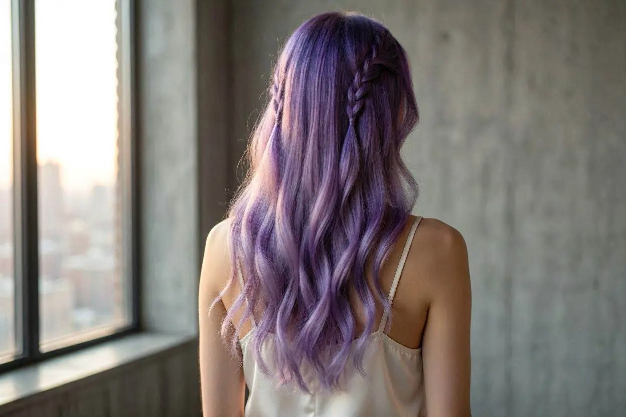 Long Hair in a Purple Dream