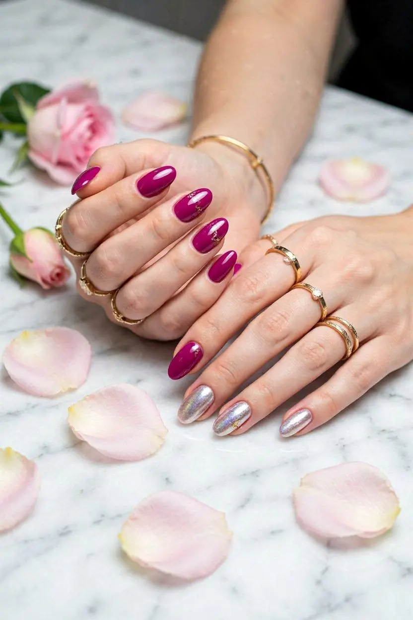 Magenta Nails