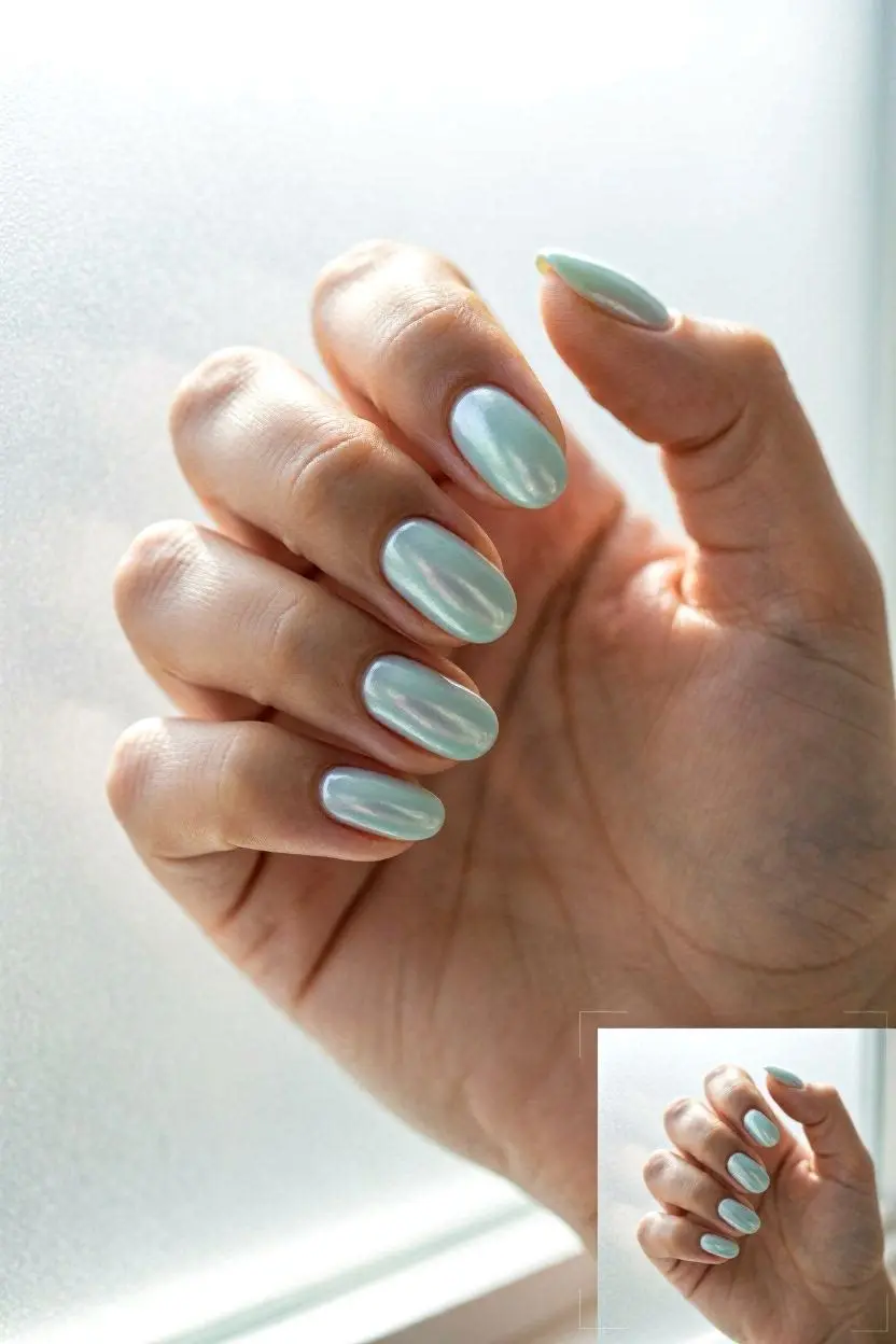 More Simple Aqua Nail Ideas 