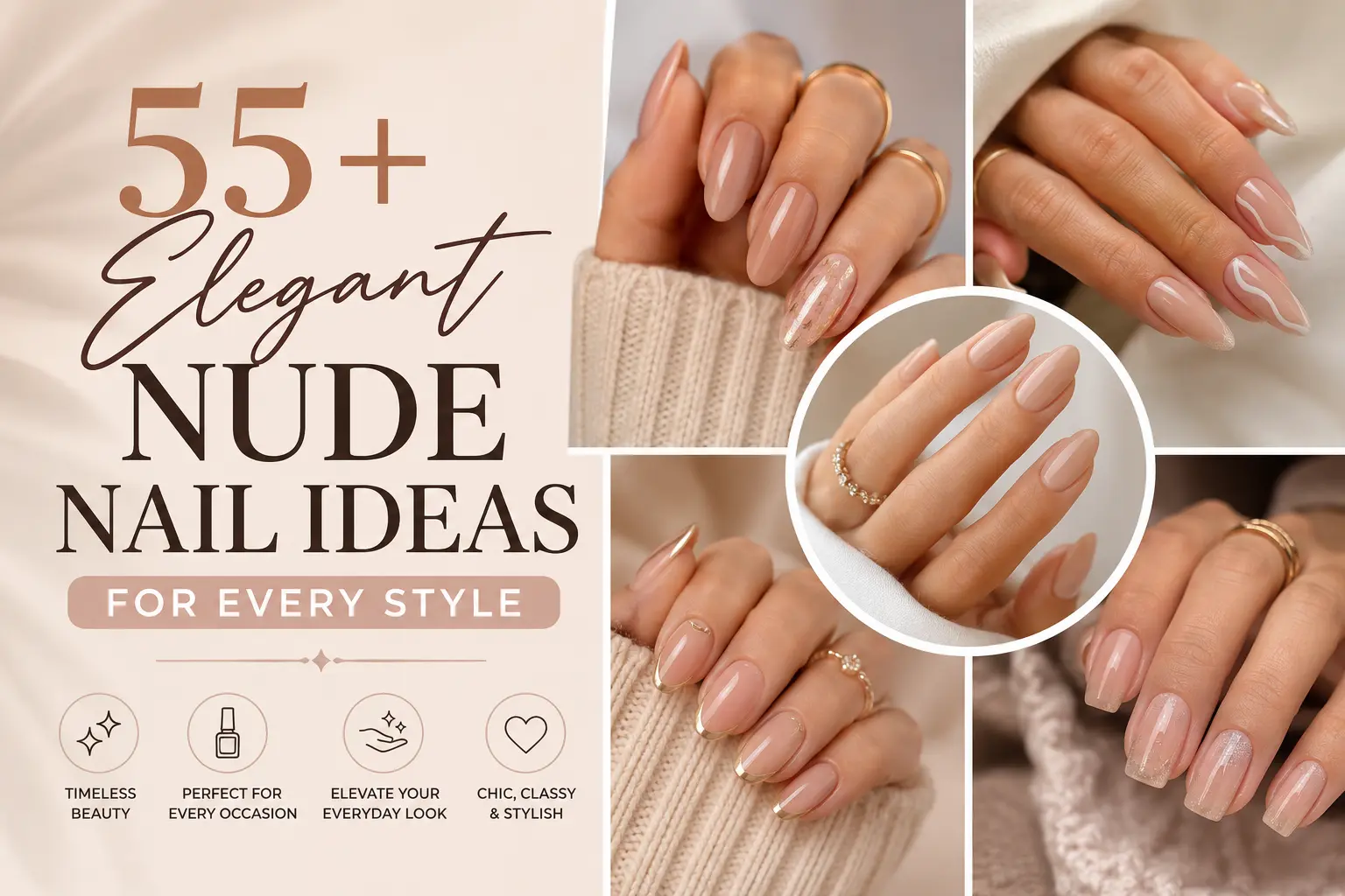 Nude Nails with Design