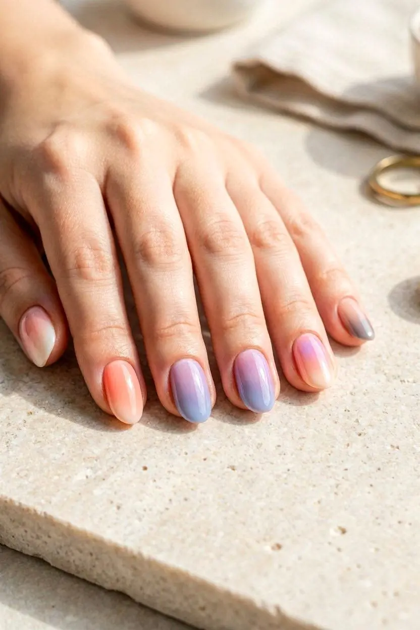 Ombre & Gradient Oval Nail Designs