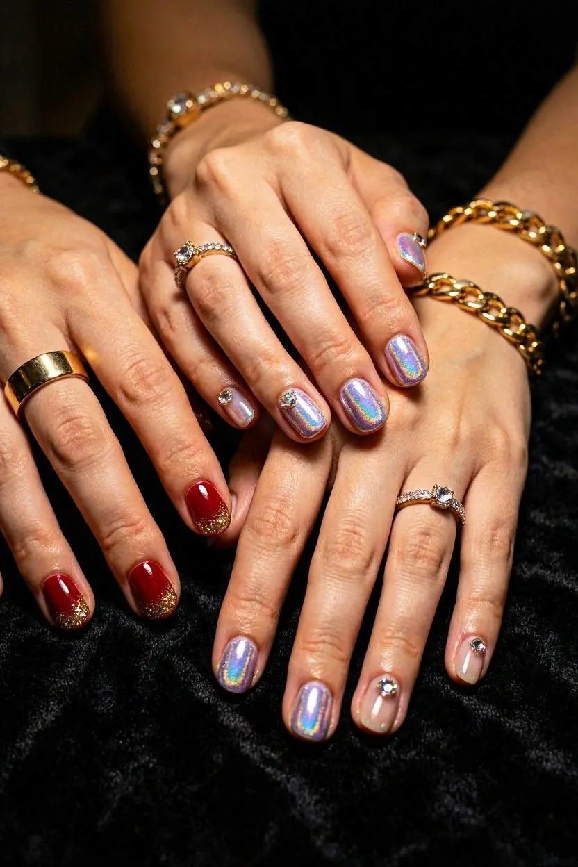 Ombré & Gradient Round Nails