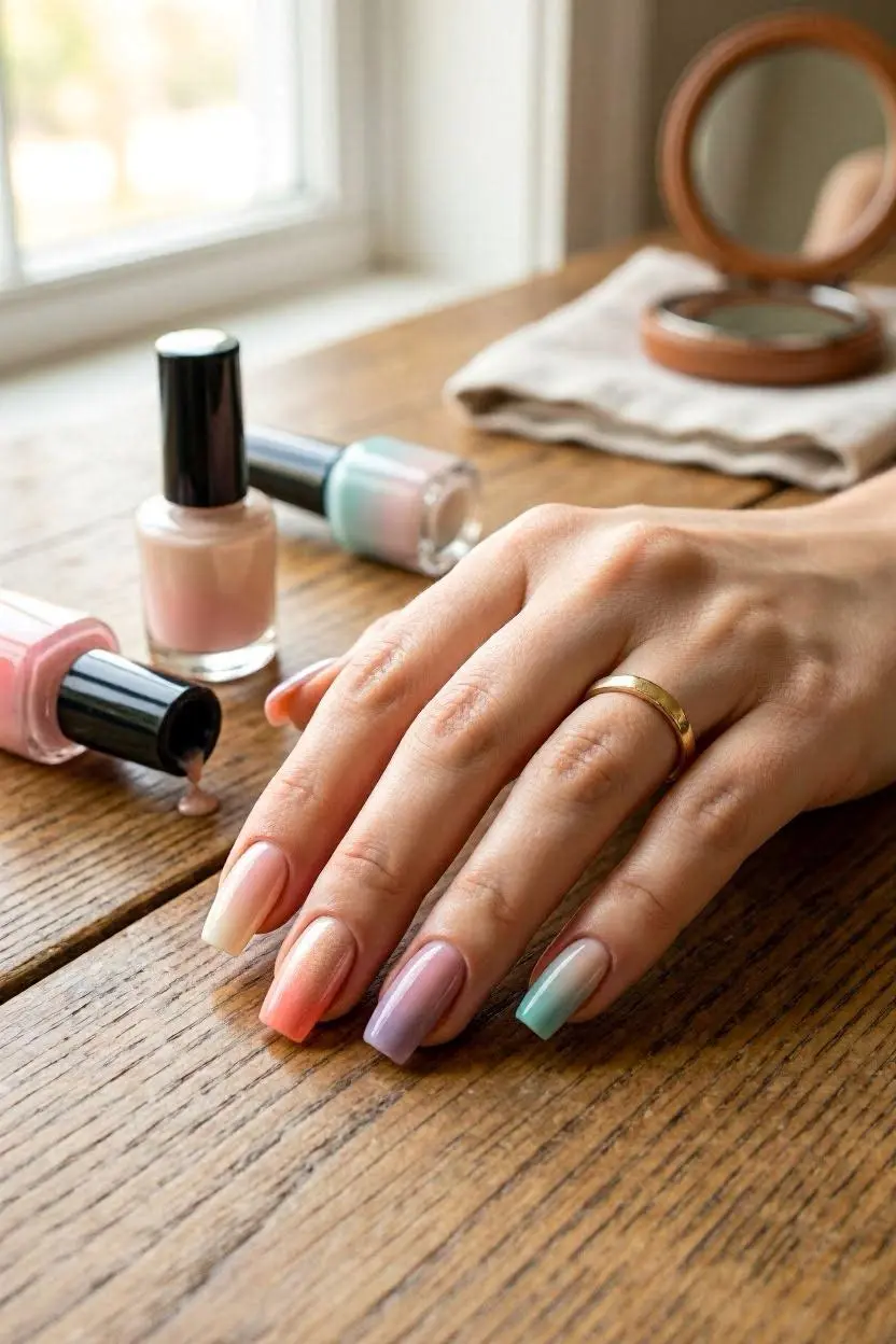 Ombre & Gradient Tapered Square Nails