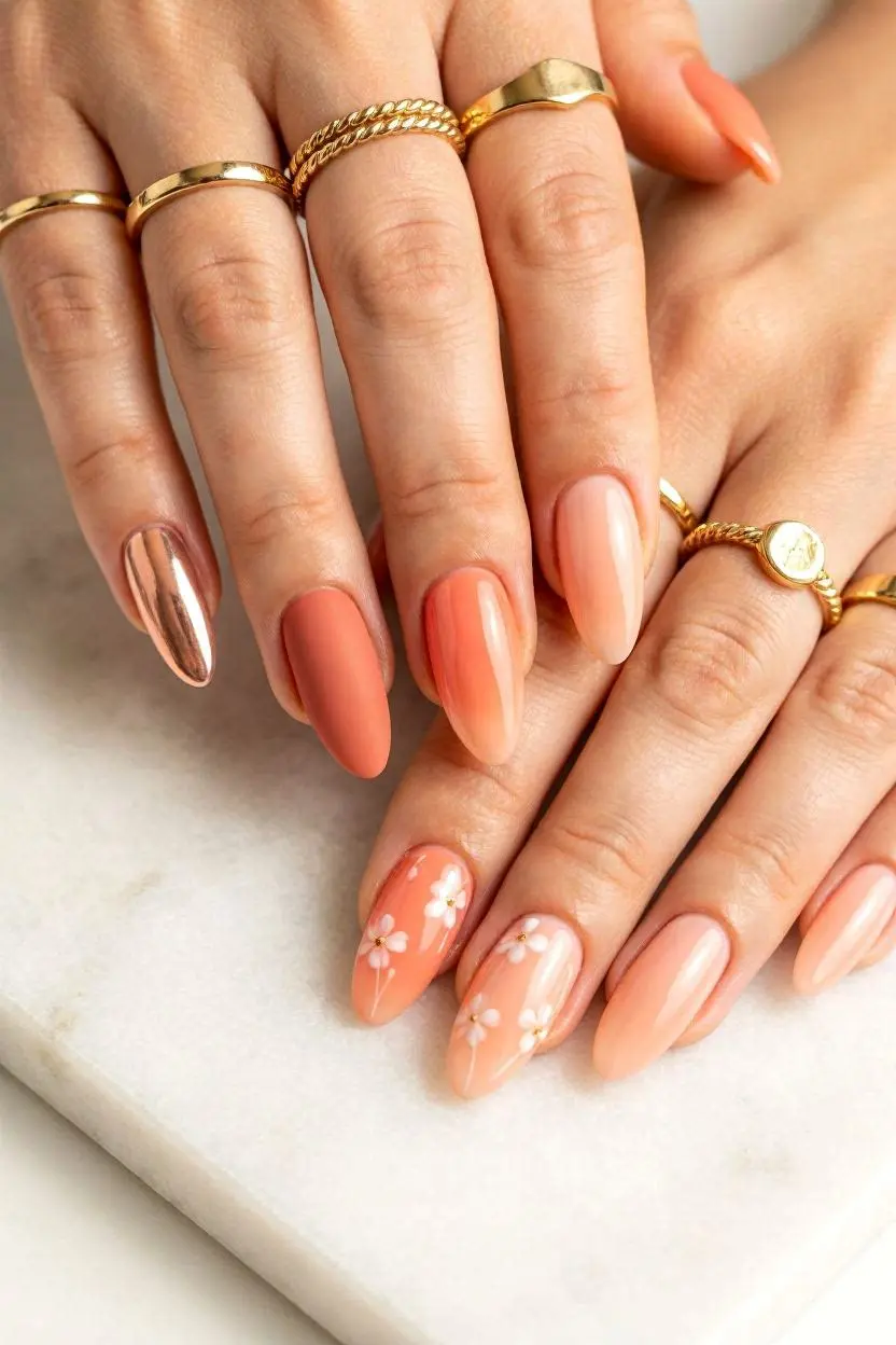 Peach Nail Design Ideas