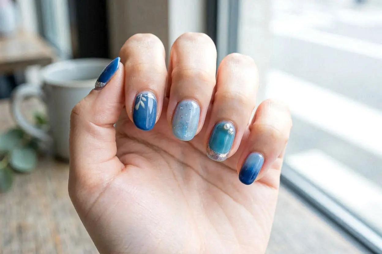 Seasonal Blue Nail Ideas