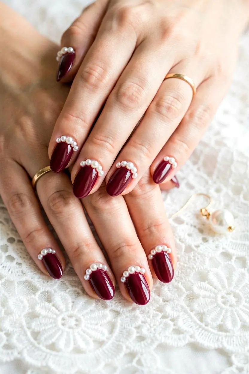 Seasonal Burgundy Nail Looks
