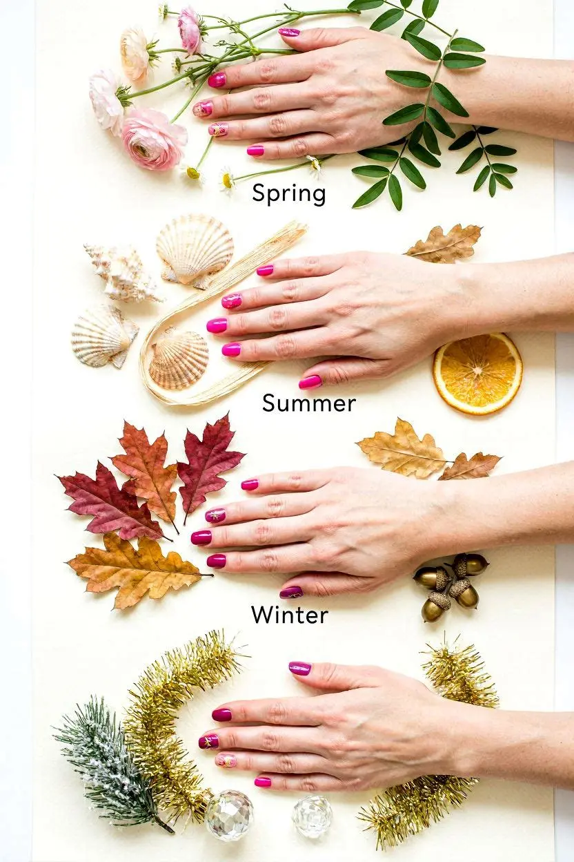 Seasonal Fuchsia Nail Ideas