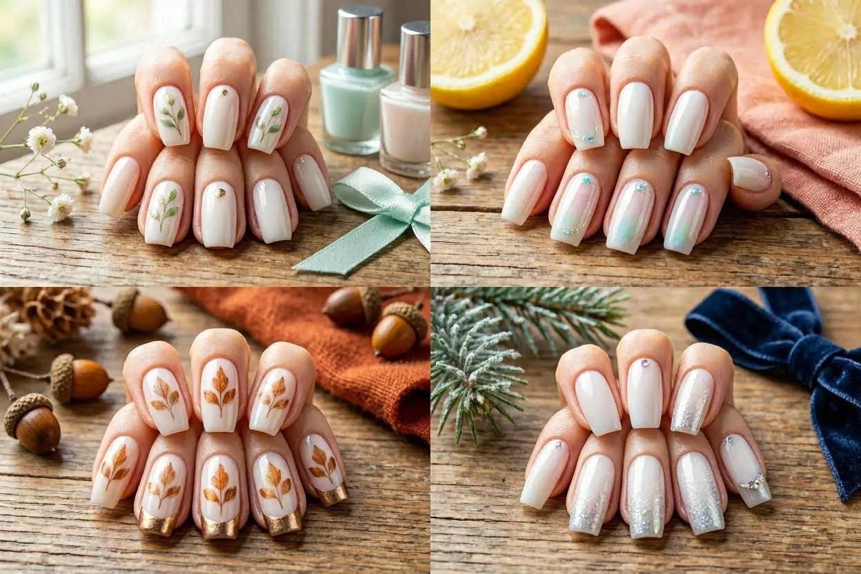 Seasonal White Nail Ideas