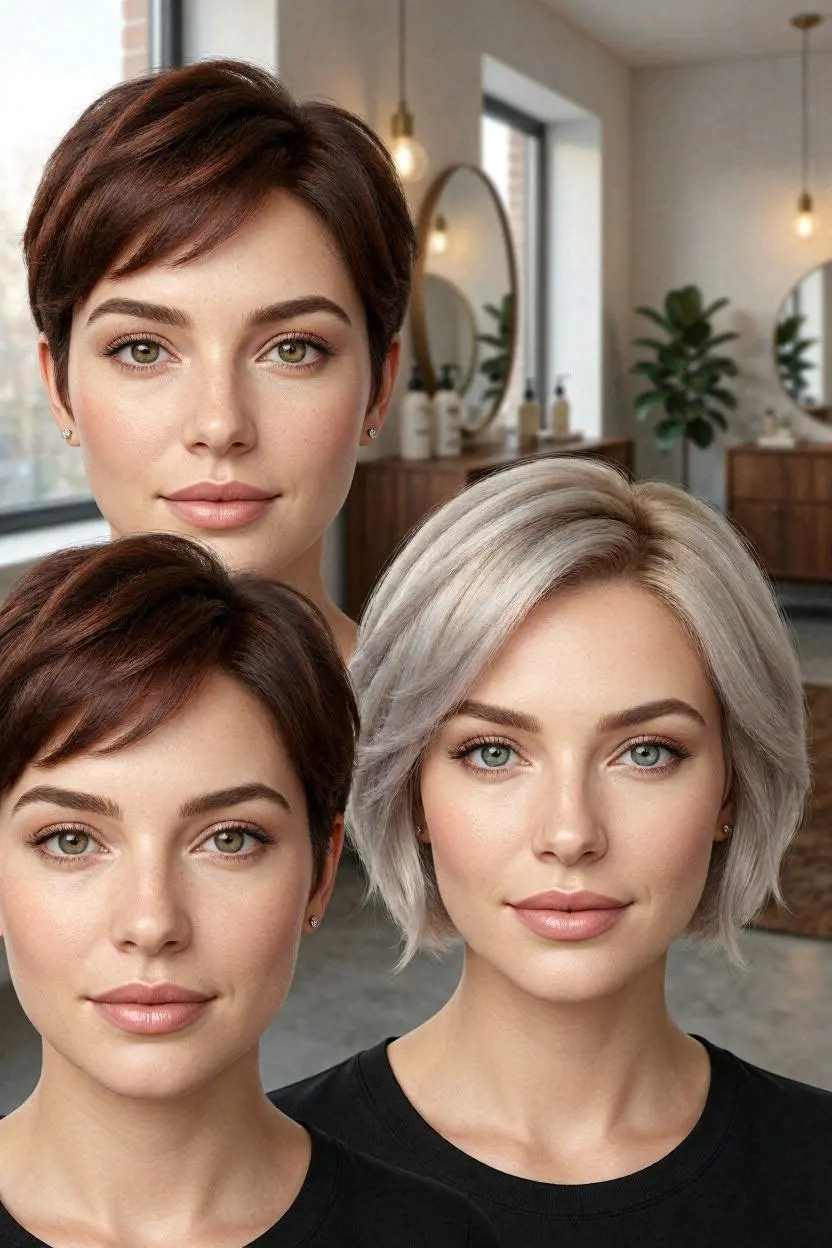 Short Hairstyles for Round and Oval Faces