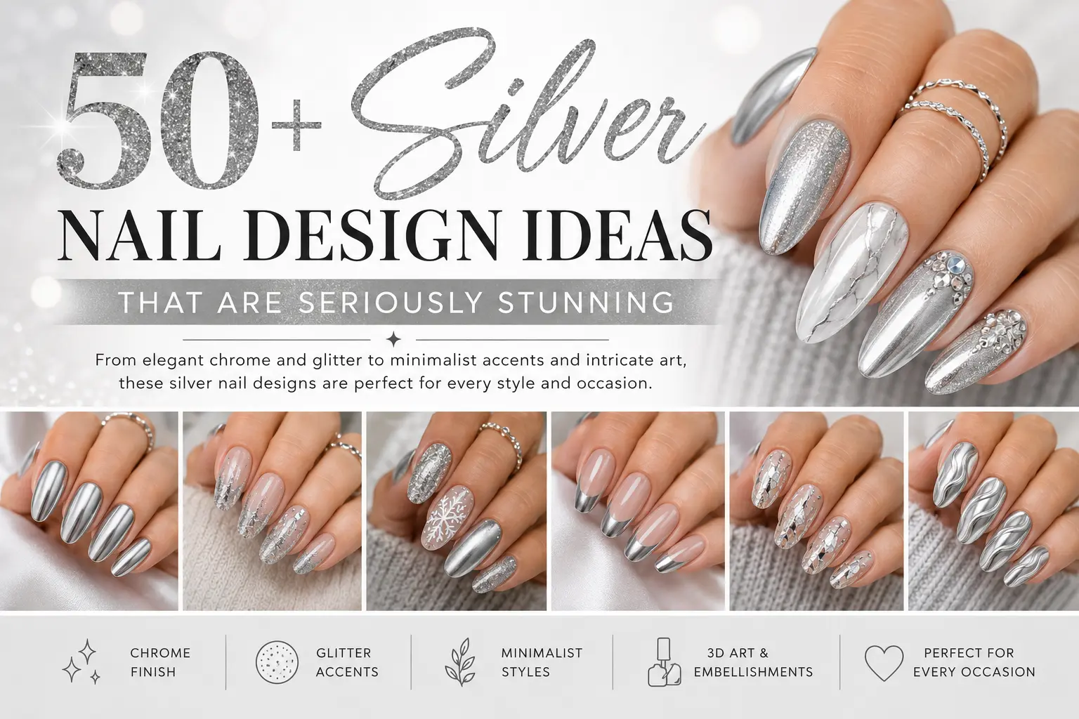 Silver Nail Design Ideas