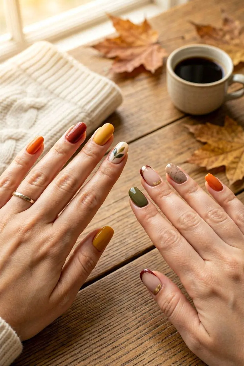 100+ Simple Nail Designs for 2026: Trendy & Easy 16 Simple Fall Nail Designs