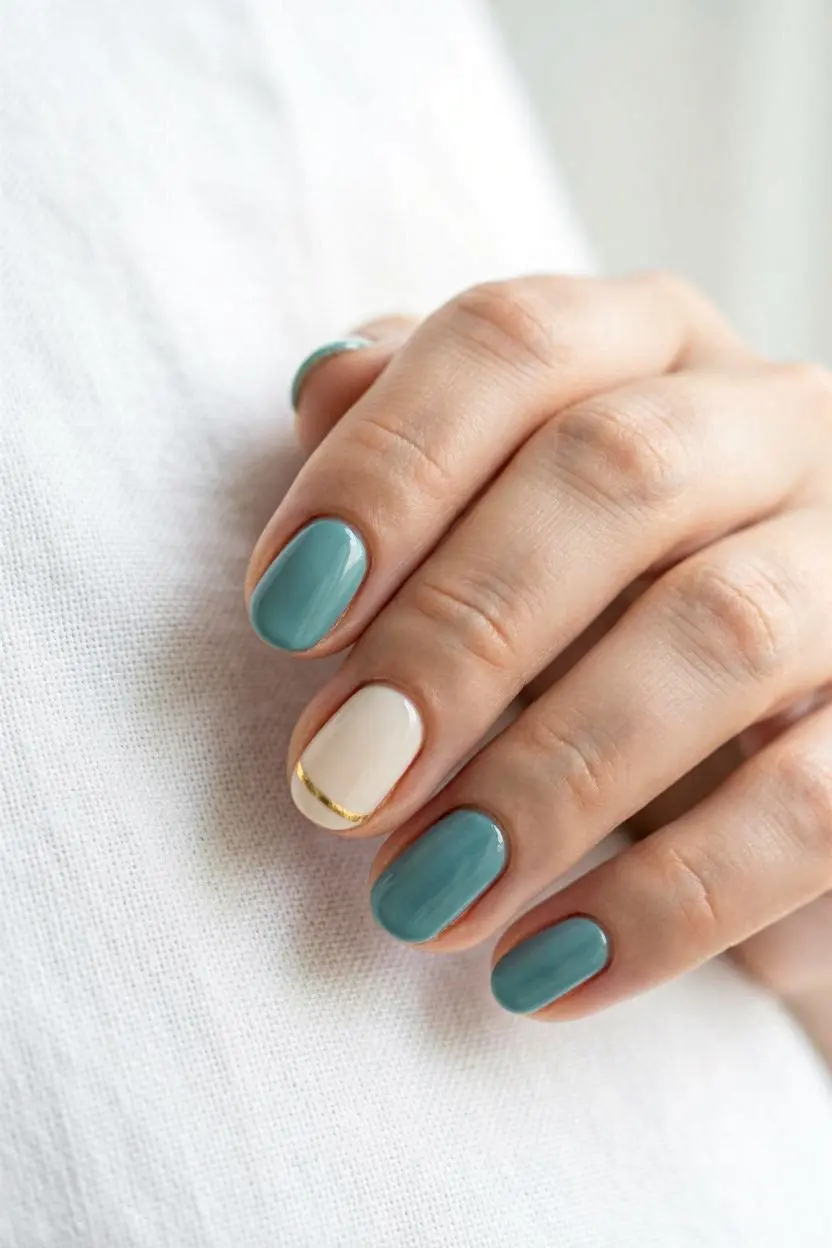 Simple Teal Nail Designs