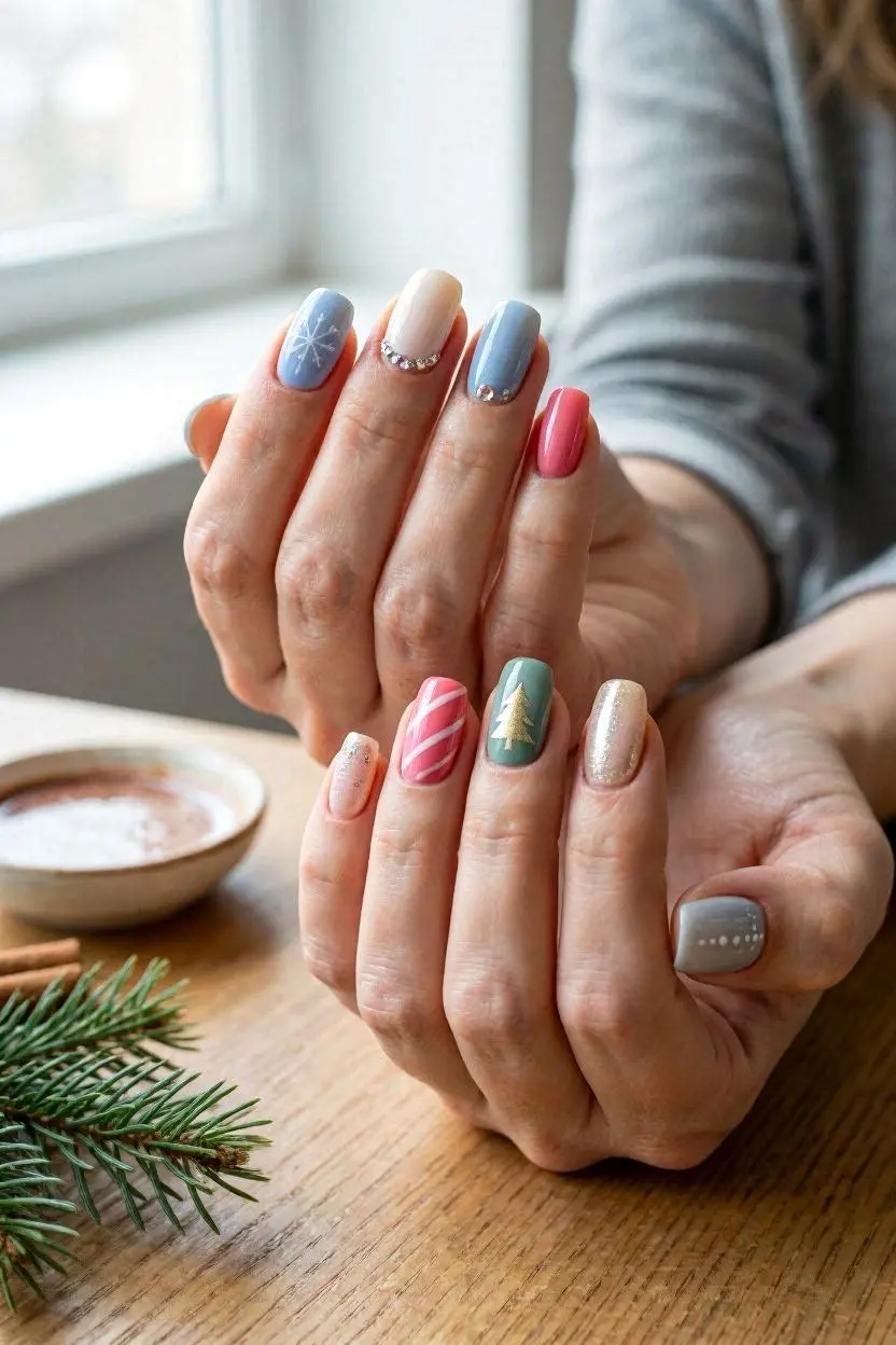 100+ Simple Nail Designs for 2026: Trendy & Easy 17 Simple Winter & Christmas Nail Designs