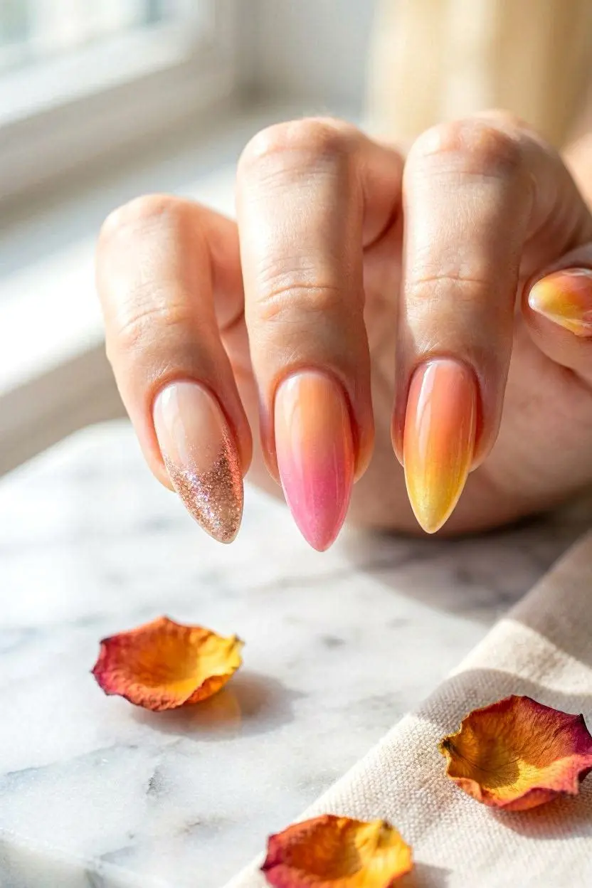 Stiletto Ombre Nail Designs
