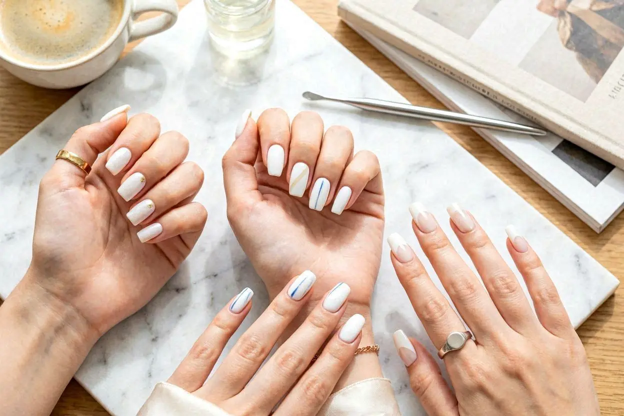 Trendy & Modern White Nail Ideas
