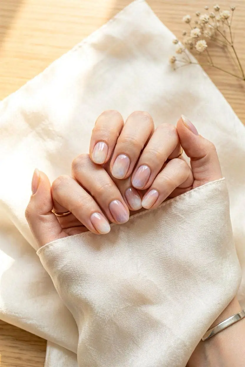 VERY SHORT NAILS  COLOR 