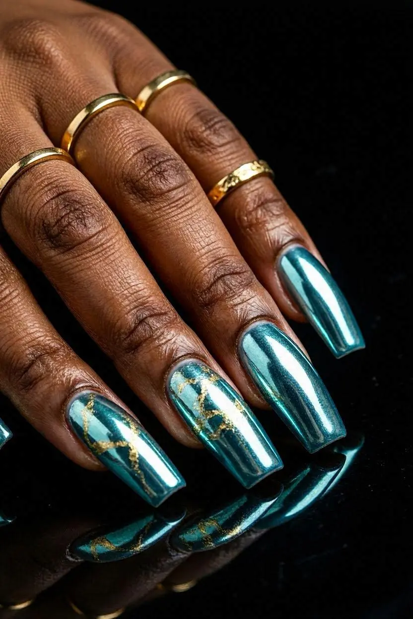 What's Trending in Aqua Nails