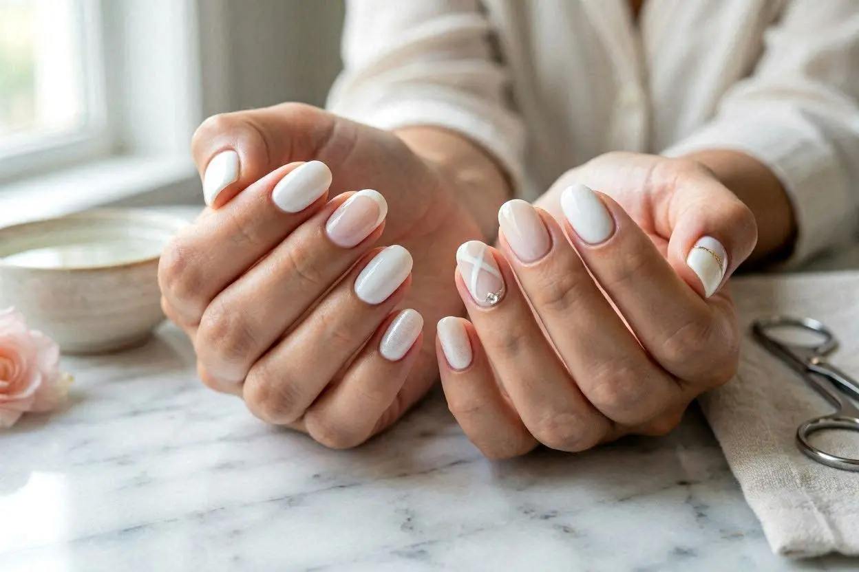 classic white nail ideas