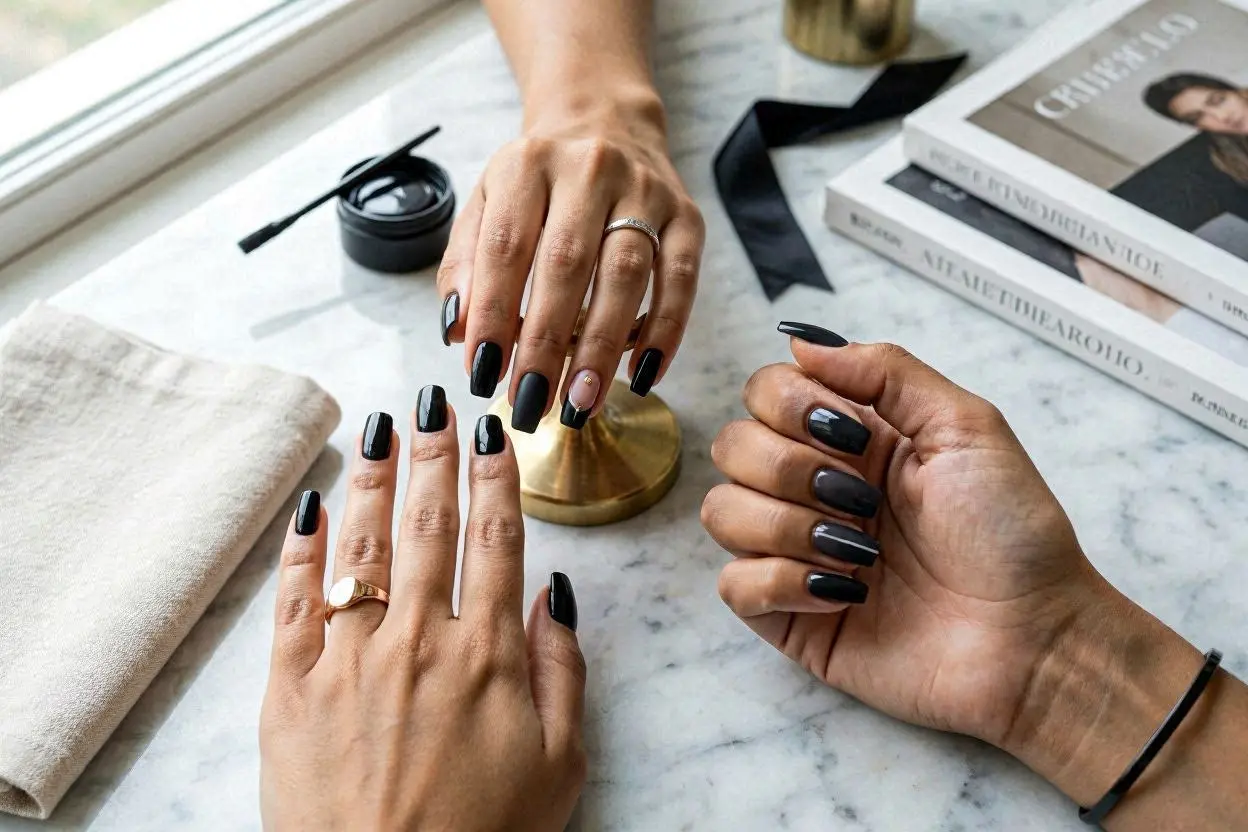 classy black nail designs