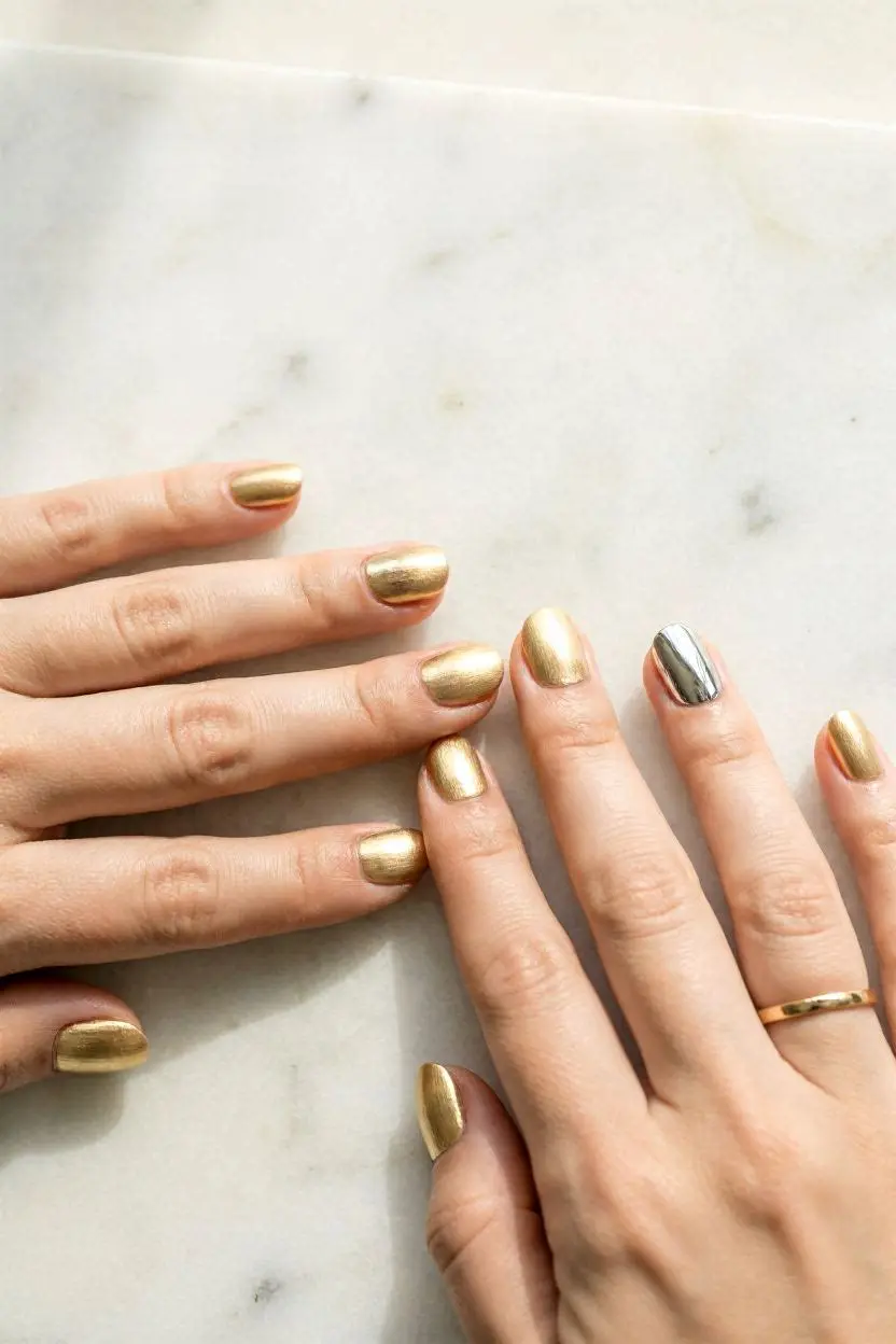 elegant gold nail designs with glitter