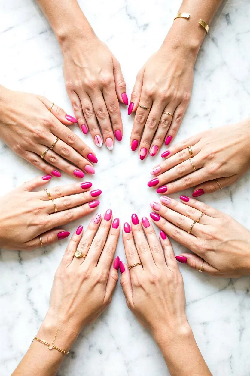 fuchsia nail designs pictures
