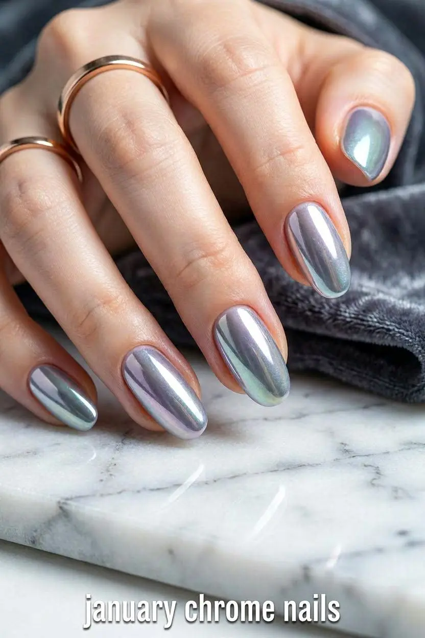 january chrome nails
