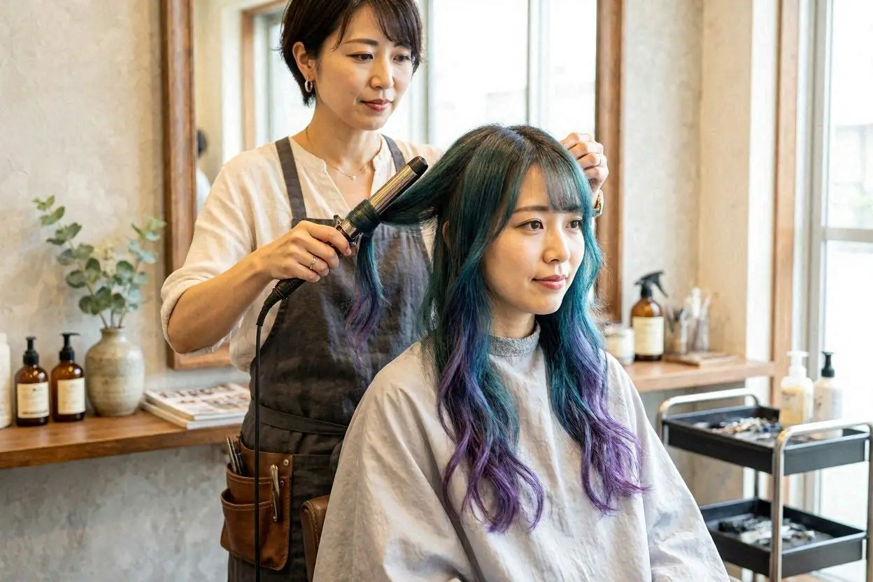 purple and teal hair color