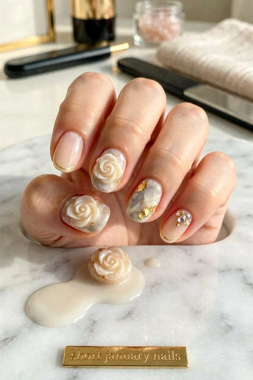 short january nails
