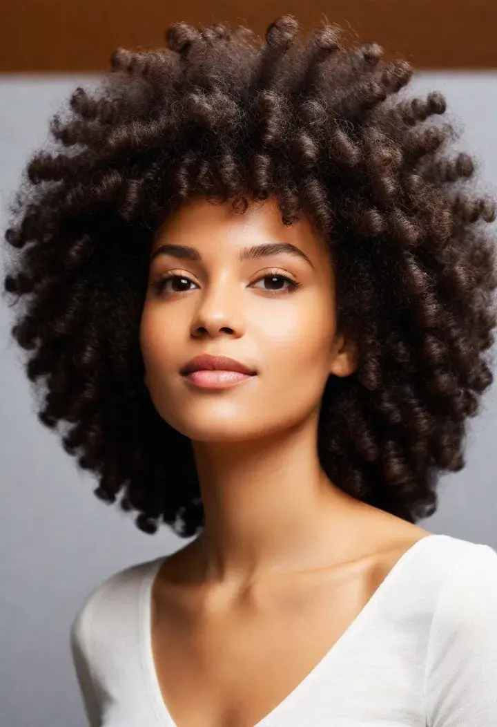 20. Curly Fro hairstyle for women