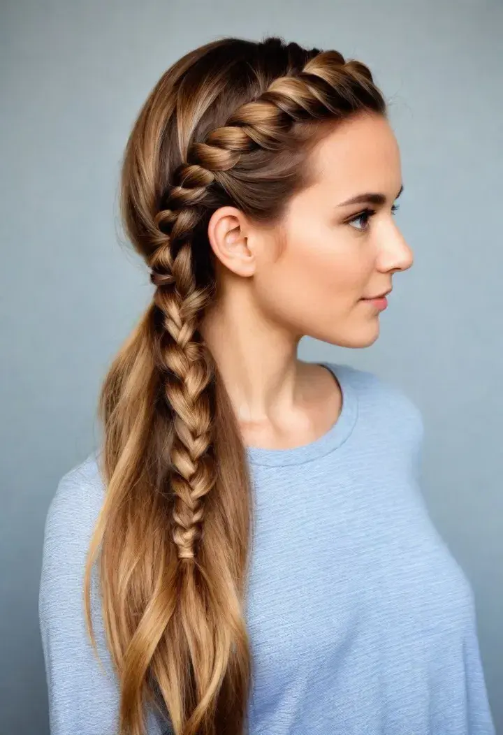 Accent Braid Hairstyle