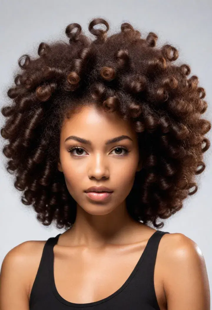 Afro hairstyle for black women