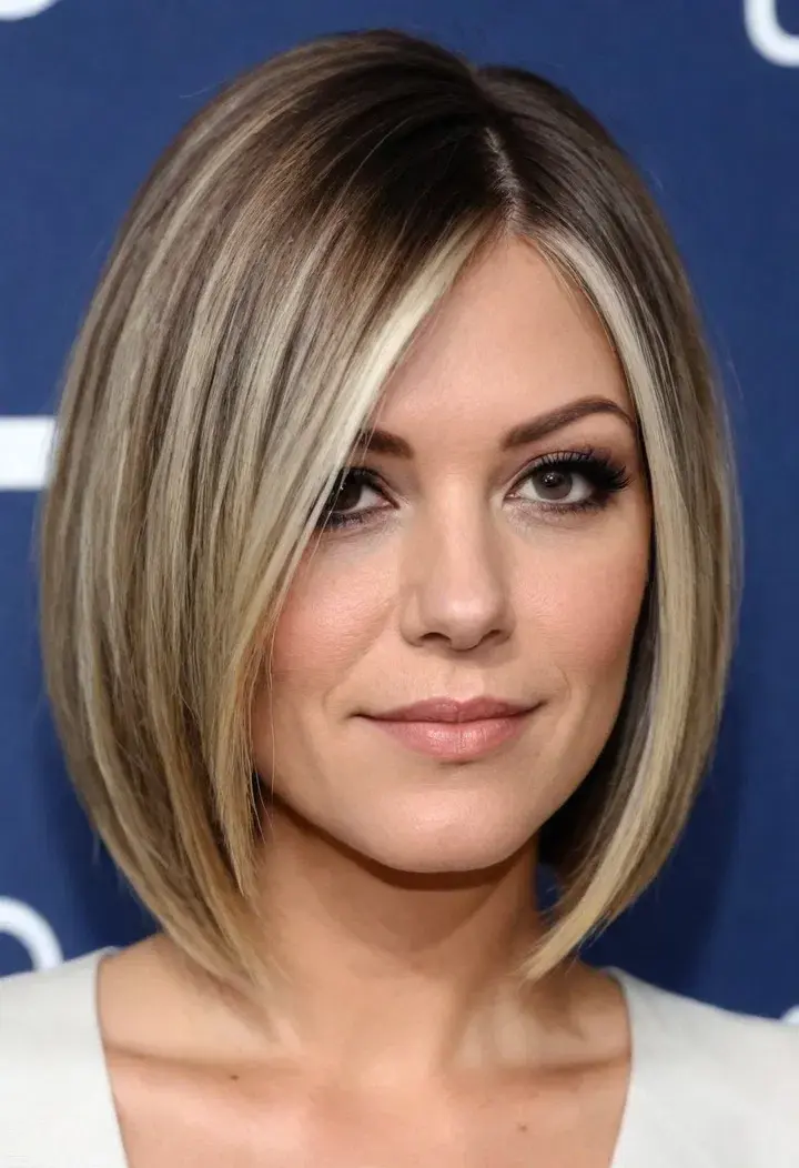 Angled Bob Short Hairstyle For Women