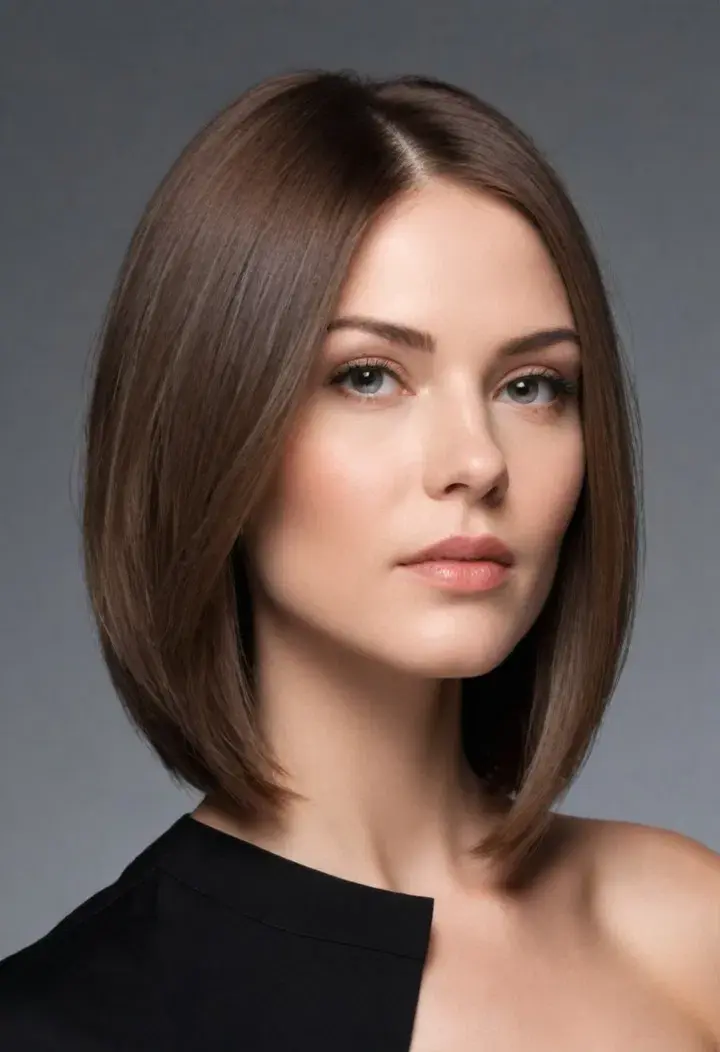Angled Lob for medium length hairstyle